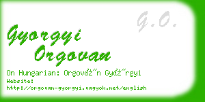 gyorgyi orgovan business card